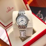 Omega De Ville 27.4MM Cal.1376 6 Real Diamonds Lady Silver Bezel/Strap Watch